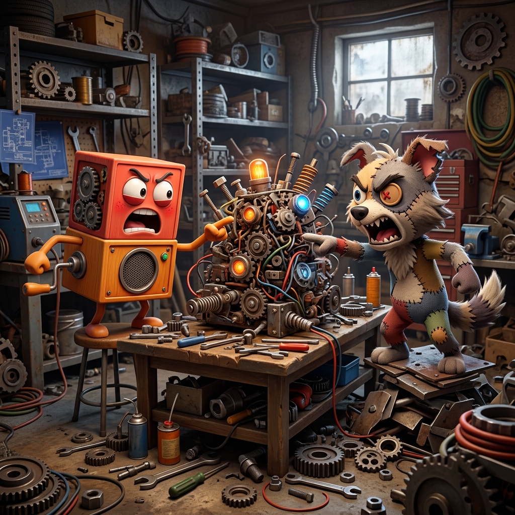 Scraps és Boxten gépészeti vitái illusztráció